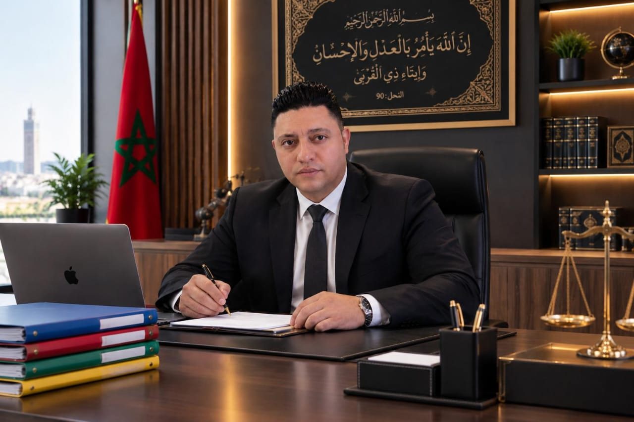 Maître Chérif Moulay Fouad Bouzidi at his office in Tangier